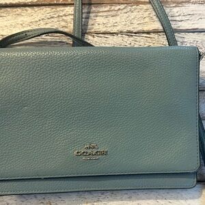 Coach Women's Leather Crossbody Bag - Teal
